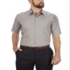 Van Heusen Men's Big Fit Short Sleeve Dress Shirts Poplin Solid (Big and Tall), Grey Stone, 20" Neck view 1