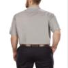 Van Heusen Men's Big Fit Short Sleeve Dress Shirts Poplin Solid (Big and Tall), Grey Stone, 20" Neck view 2