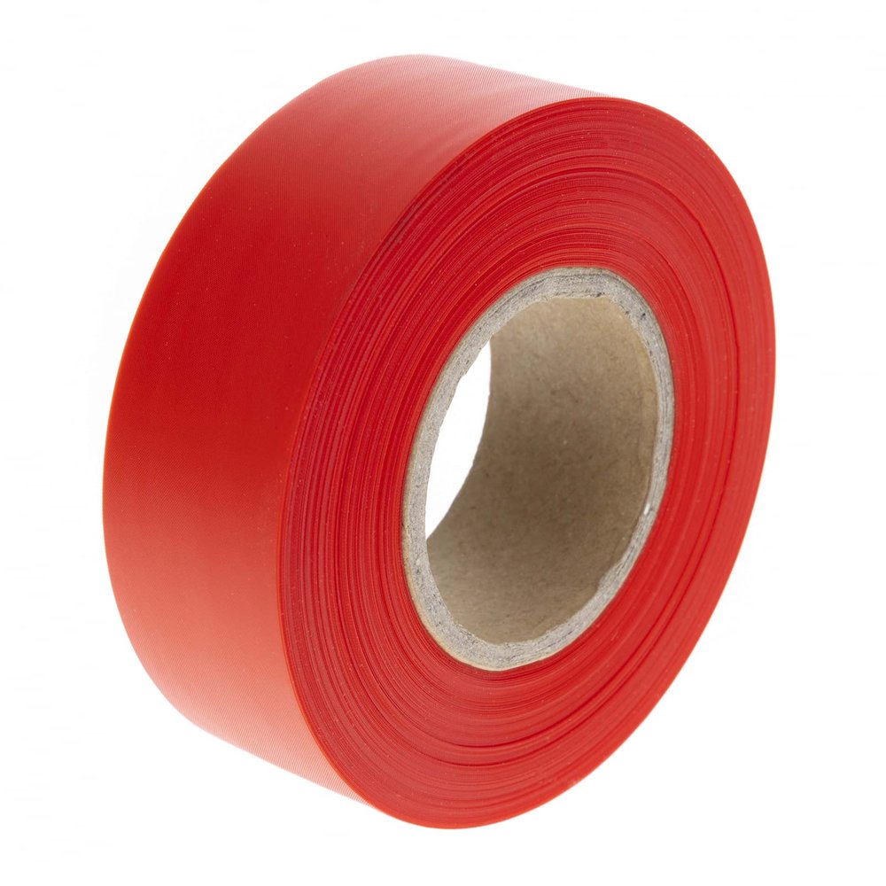 ASR Outdoor 200ft High Visibility Trail Marking Ribbon, Backpacking Safety Hiking Gear, Bright Red