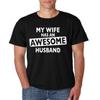 ALLNTRENDS Men T Shirt My Wife Has an Awesome Husband Father's Day (2XL, Black) view 1