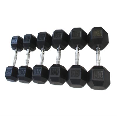 Apollo Athletics HDRS-5-50 Rubber Dumbbell Set, 5-50 lb