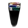 Marimor Jewelry 4.68 Carat Multi-Color Crystal Black Stainless Steel Cocktail Ring Women's Size 10 view 4