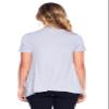 12 Ami Basic Solid Short Sleeve Open Front Cardigan Silver Small view 4