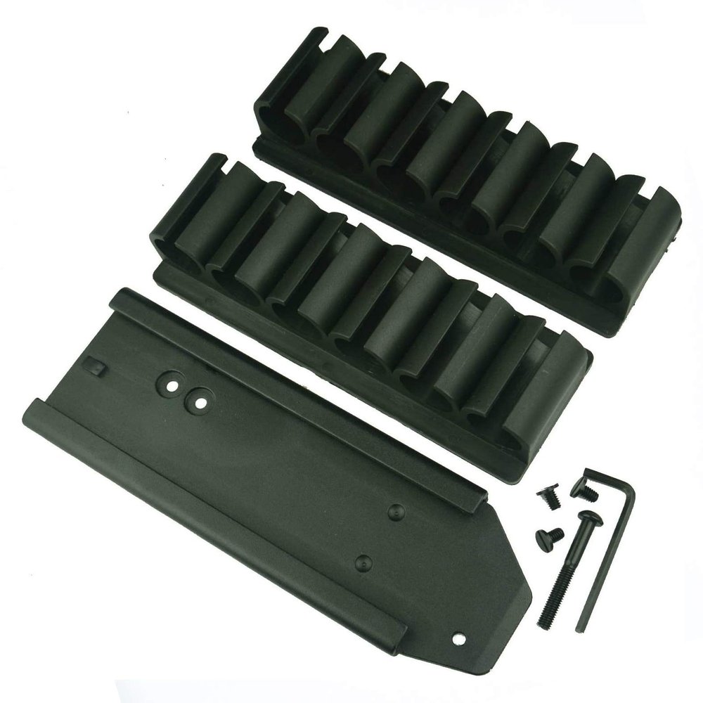 Ultimate Arms Gear QD Slide Side Saddle Plate with Pair of 6 Round 12 Gauge Shotshell Shot Shell No Gunsmithing Carrier Mount For The Mossberg 500 & 590 Shotgun