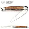 Laguiole en Aubrac Handmade Knife 12 cm Double platines L0712WAIF Aubrac Beech Wood Handle, Blade and bolsters Stainless Steel Shiny view 3