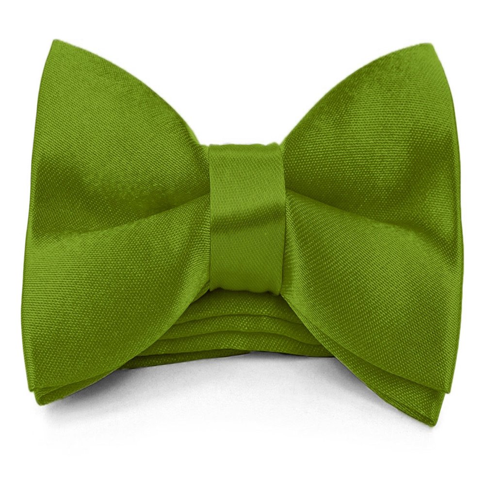 Moda Di Raza Boys Bowtie Pre-Tied Satin Formal Tuxedo Bowtie Adjustable Length Satin Kids Bow Tie - Apple Green Bow Tie One Size [Paperback]