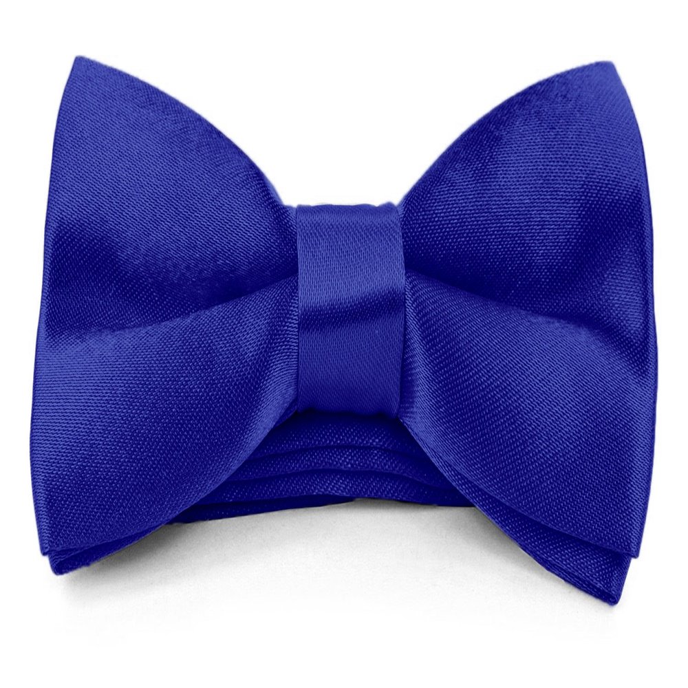 Moda Di Raza Boys Bowtie Pre-Tied Satin Formal Tuxedo Bowtie Adjustable Length Satin Kids Bow Tie - RoyalBlue One Size Bow Ties