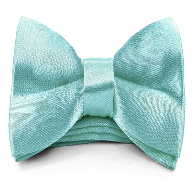 Moda Di Raza Boys Bowtie Pre-Tied Satin Formal Tuxedo Bowtie Adjustable Length Satin Kids Bow Tie - Turquoise One Size Bow Ties [Paperback]