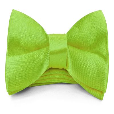 Moda Di Raza Boys Bowtie Pre-Tied Satin Formal Tuxedo Bowtie Adjustable Length Satin Kids Bow Tie - Hot Lime One Size Bow Ties [Paperback]