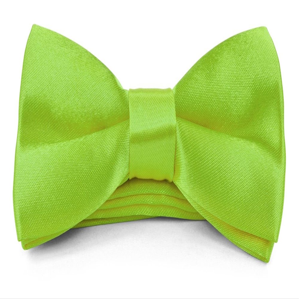 Moda Di Raza Boys Bowtie Pre-Tied Satin Formal Tuxedo Bowtie Adjustable Length Satin Kids Bow Tie - Hot Lime One Size Bow Ties [Paperback]