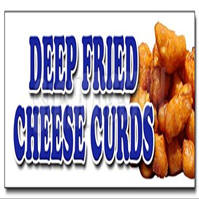 24" DEEP Fried Cheese Curds Decal Sticker Wisconsin Poutine Battered Snack