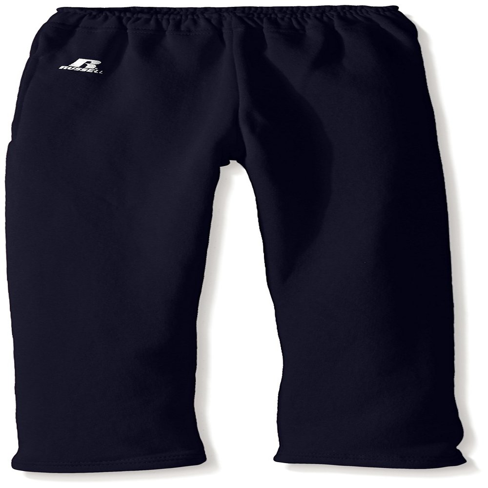 Russell Athletic Big Boys' Youth Dri-Power Fleece Open Bottom Pocket Pant, Navy, Small