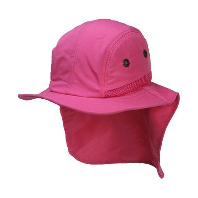 TopHeadwaear 4 Panel Large Bill Flap Hap (Youth Size) - Hot Pink