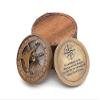 Handmade Brass Sundial Compass  Thoreau Dream Chaser Quote  Go Confidently in The Direction of Your Dreams  Vintage Sun Clock with Leather Case  Gift for Explorer, Graduate or Loved One view 1