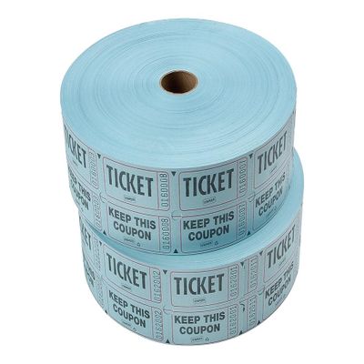 Staples Double Ticket Rolls, 2 Pack  2,000 Tickets per Roll for Raffles, Fundraisers & Event Admissions