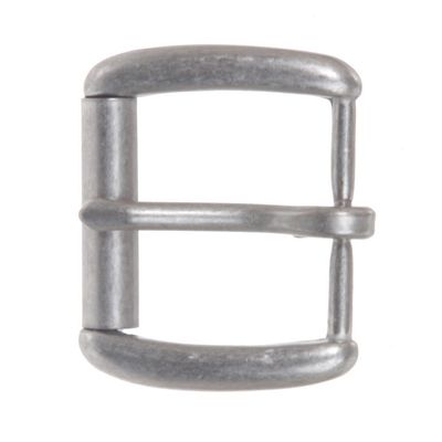 1 1/8" (30 mm) Nickel Free Single Prong Roller Belt Buckle Color: Antique Silver