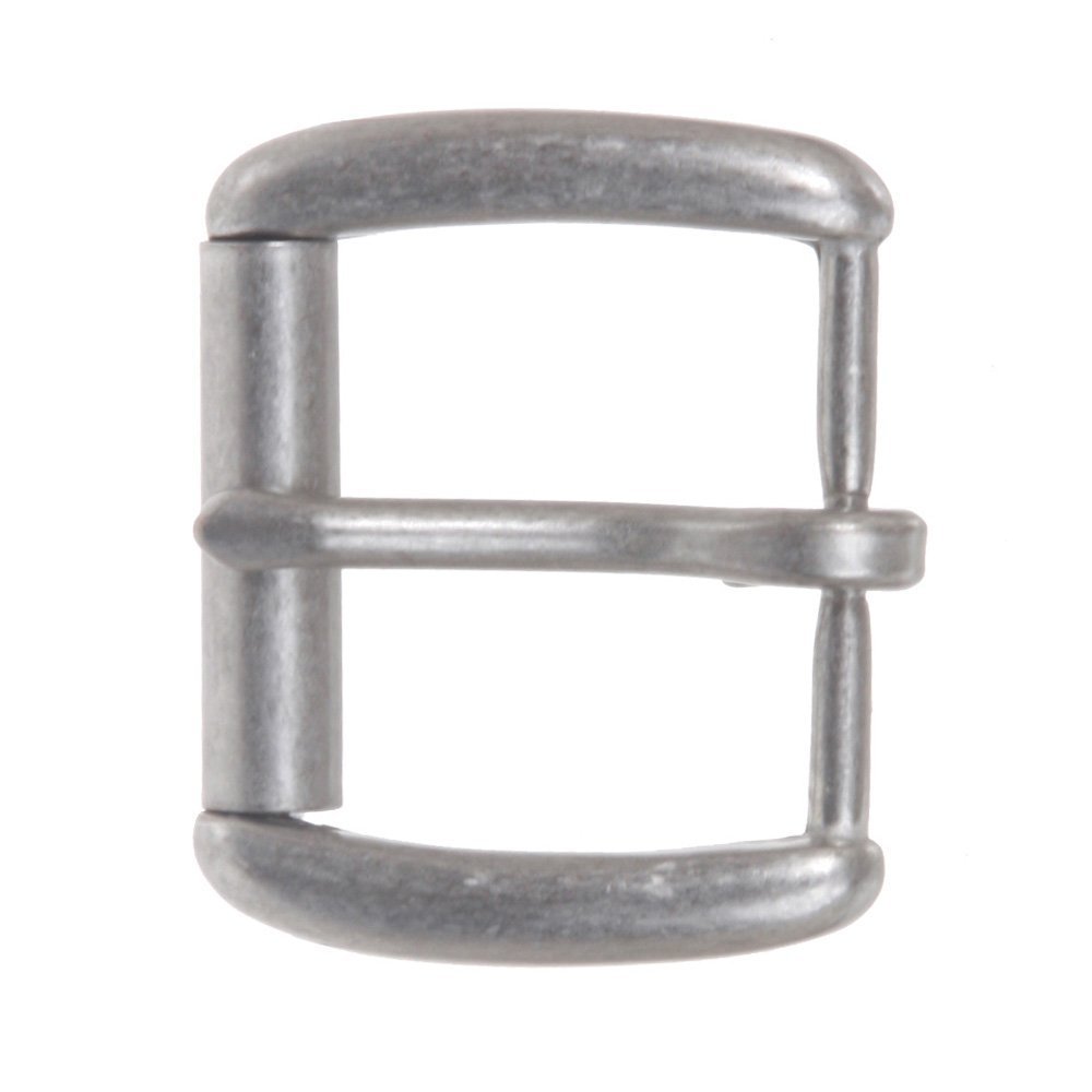 1 1/8" (30 mm) Nickel Free Single Prong Roller Belt Buckle Color: Antique Silver