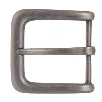 1 1/2" (38 mm) Single Prong Square Belt Buckle Color: Antique Silver