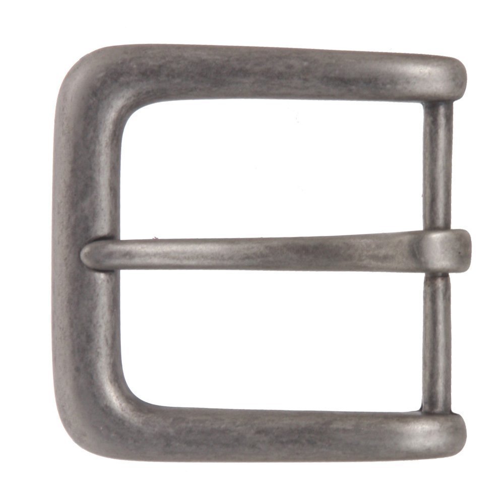 1 1/2" (38 mm) Single Prong Square Belt Buckle Color: Antique Silver