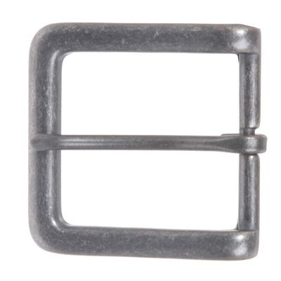 1 1/2" (40 mm) Single Prong Square Belt Buckle Color: Antique Silver