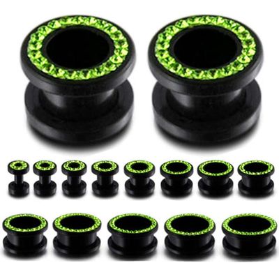 00g 10mm 00 Gauges Gauge Flesh Tunnels Tunnel Screw Double Flare Flared Stretching Ear Plugs Gauges Stretcher Expander Body Piercing Ear Plug Earlets Expanders Ears Earring Earrings 00g = 10mm