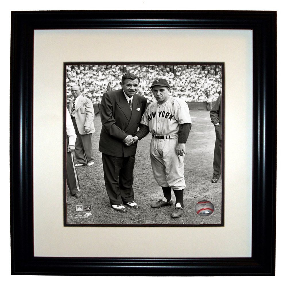 Babe Ruth & Yogi Berra NY Yankees 8x10 Photo 11x14 Black Frame #026