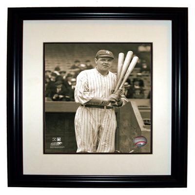 Collectiblia Babe Ruth NY Yankees 8x10 Photo in an 11x14 Double Matted Black Frame #001
