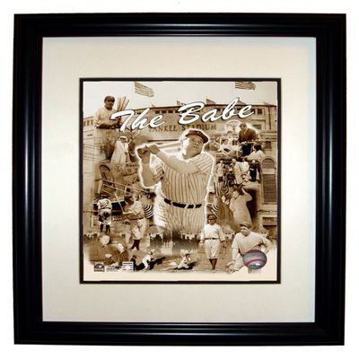 Babe Ruth NY Yankees 8x10 Photo Collage in an 11x14 Double Matted Black Frame #033