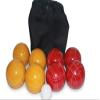 BuyBocceBalls Listing - Made in USA, Premium Quality Tournament Bocce Set - 110mm Gold and Dark Orange Balls, Nylon Black Bag, 998 Grams (2 lbs. 3.2 oz.). Various Bag Colors view 2