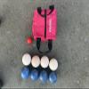 BuyBocceBalls Listing - Made in USA, Premium Quality Tournament Bocce Set - 110mm Blue and White Balls, Nylon Engraved red Bag, 998 Grams (2 lbs. 3.2 oz.) view 1