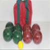 BuyBocceBalls Listing - Made in USA, Premium Quality Tournament Bocce Set - 114mm Dark Green and Red Balls, Nylon Maroon Bag, 1156 Grams (2 lbs. 8 oz.). Various Bag Colors view 1