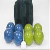 BuyBocceBalls Listing - Made in USA, Premium Quality Tournament Bocce Set - 110mm Lime Green and Yellow Balls, Nylon Green/Black Bag, 998 Grams (2 lbs. 3.2 oz.). Various Bag Colors view 1