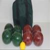 BuyBocceBalls Listing - Made in USA, Premium Quality Tournament Bocce Set - 114mm Dark Green and Red Balls, Nylon Green Bag, 1156 Grams (2 lbs. 8 oz.). Various Bag Colors view 1