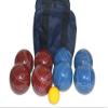 BuyBocceBalls Listing - Made in USA, Premium Quality Tournament Bocce Set - 110mm Blue and Dark Red Balls, Nylon Blue Bag, 998 Grams (2 lbs. 3.2 oz.). Various Bag Colors view 1