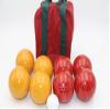 BuyBocceBalls Listing - Made in USA, Premium Quality Tournament Bocce Set - 110mm Gold and Red Balls, Nylon Maroon Bag, 998 Grams (2 lbs. 3.2 oz.). Various Bag Colors view 2