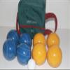 BuyBocceBalls Listing - Made in USA, Premium Quality Tournament Bocce Set - 110mm Blue and Gold Balls, Nylon Engraved Green Bag, 998 Grams (2 lbs. 3.2 oz.) view 1