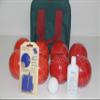 BuyBocceBalls Listing - Premium Quality andMade in USA, 110mm EPCO Bocce Set - Rustic Orange/Red Balls, Ball Polish, Kestrel Measuring Device and Green/Maroon Bag view 1