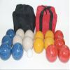 BuyBocceBalls Unique Double Set - Premium Quality and Made in USA, Tournament 110mm EPCO Bocce Sets, 998 Grams (2 lbs. 3.2 oz.) - Rustic Blue/White/Yellow/Orange Balls with red/Black Bags view 2