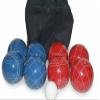 BuyBocceBalls Listing - Made in USA, Premium Quality Tournament Bocce Set - 110mm Blue and Red Balls, Nylon Black Bag, 998 Grams (2 lbs. 3.2 oz.). Various Bag Colors view 2