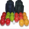 BuyBocceBalls Unique Double Set - Premium Quality and Made in USA, Tournament 110mm EPCO Bocce Sets, 998 Grams (2 lbs. 3.2 oz.) - Rustic Red/Green/Yellow/Orange Balls with Blue/Green Bags view 2