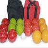 BuyBocceBalls Unique Double Set - Premium Quality and Made in USA, 110mm EPCO Bocce Sets - Rustic Red/Green/Yellow/Orange Balls with Black/red Bags view 2