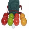 BuyBocceBalls Listing - Made in USA, Premium Quality Tournament Bocce Set - 110mm, Rustic Yellow/Orange/Red/Greenballs and Engraved Green/Maroon Bag, 998 Grams (2 lbs. 3.2 oz.) view 1