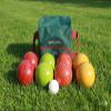 BuyBocceBalls Listing - Made in USA, Premium Quality Tournament Bocce Set - 110mm, Rustic Yellow/Orange/Red/Greenballs and Engraved Green/Maroon Bag, 998 Grams (2 lbs. 3.2 oz.) view 2