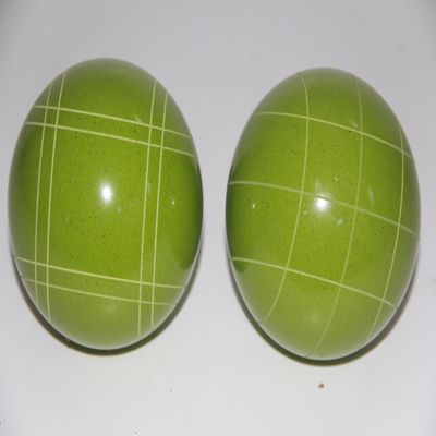 BuyBocceBalls Listing - Replacement 2 Pack - EPCO Bocce Balls with Criss Cross and Close Curvey Stripes - Rustic Green 110mm, 998 Grams (2 lbs. 3.2 oz.).