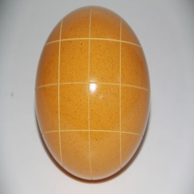 BuyBocceBalls Listing - Made in USA, Premium Quality Tournament - Replacement Bocce Ball with Criss Cross Stripes - Single Rustic Yellow 110mm, 998 Grams (2 lbs. 3 oz.)