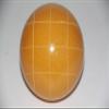 BuyBocceBalls Listing - Made in USA, Premium Quality Tournament - Replacement Bocce Ball with Criss Cross Stripes - Single Rustic Yellow 110mm, 998 Grams (2 lbs. 3 oz.) view 1