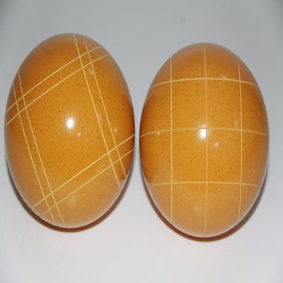 BuyBocceBalls Listing - Made in USA, Premium Quality Tournament - Replacement 2 Pack - EPCO Bocce Balls with Criss Cross and Close Curvey Stripes - Rustic Yellow 110mm