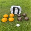 BuyBocceBalls Listing - Made in USA, Premium Quality Official Tournament 4 Ball Bocce Set, Regulation Size and Weight, 998 Grams (2 lbs. 3 oz.) - Gold 110mm view 2