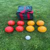 BuyBocceBalls Listing - Made in USA, Premium Quality Official Tournament 4 Ball Bocce Set, Regulation Size and Weight, 998 Grams (2 lbs. 3 oz.) - Gold 110mm view 3