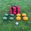 BuyBocceBalls Listing - Made in USA, Premium Quality Official Tournament 4 Ball Bocce Set, Regulation Size and Weight, 998 Grams (2 lbs. 3 oz.) - Gold 110mm view 4